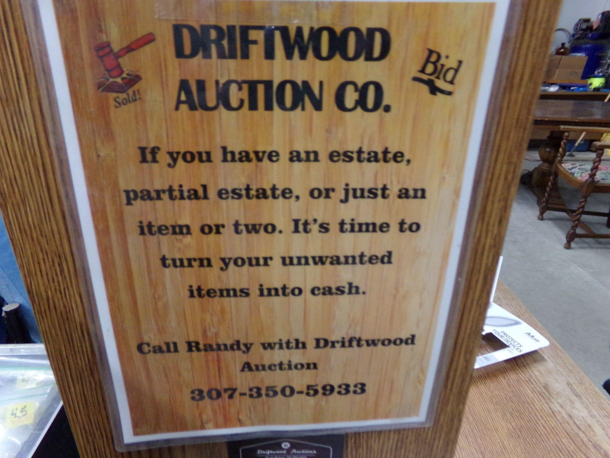 DRIFTWOOD AUCTION