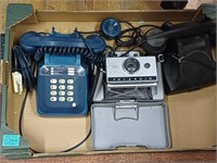 Two Old Telephones and a Vintage Camera