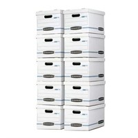 Bankers Box Basic Storage  10 Pack  White