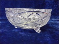Beautiful Footed Cut Crystal Centerpiece Bowl