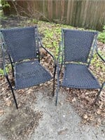 2 outdoor chairs one needs repair