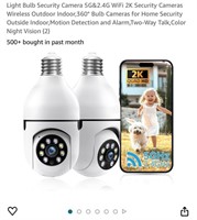 Light Bulb Security Camera 5G&2.4G WiFi