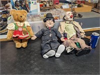 VTG Laurel and Hardy Dols & Teddy Bear