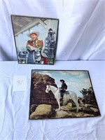 2 Puzzles Roy Rogers + Hopalong Cassidy