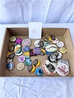 Box Pin Back Buttons