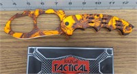 Razor tactical orange camo knuckle knife