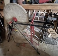 Old Grinding Stone w/Foot Pedal