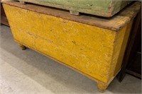 Primitive Yellow Painted Blanket Chest