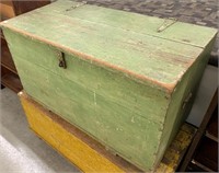 Primitive Green Painted Chest
