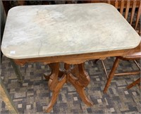 Walnut Victorian Marble Top Table