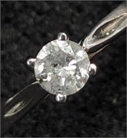$2400 1.17g 10K Natural Diamond(0.25ct) Ring