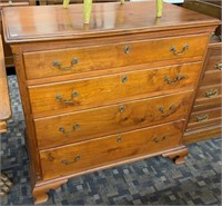 Antique Walnut Chippendale Four Drawer Chest