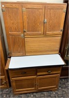 Antique Oak “Sellers” Kitchen Cabinet
