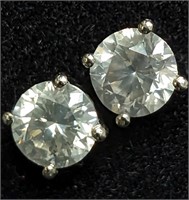 $1700 14K Natural Diamond (0.6Ct,I2-3,G-H)Earrings