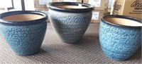 3 Ever Garden Clay Pots