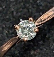 $700 1.27g 10K Natural Diamond (0.2Ct,I1,G) Ring