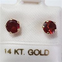 $300 14K  Garnet Earrings