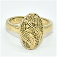 Gold plated Sil Diamond(0.4ct) Ring