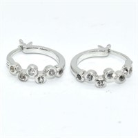 Silver CZ(0.35ct) Earrings