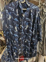 3xl Men's Hawaiian Shirt Puritan Blue