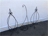 3 Various Wire Plant Hangers