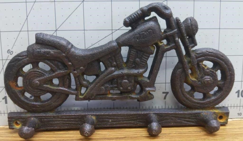 Cast iron motorcycle key holder