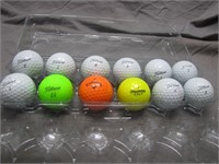 12 Assorted Gulf Balls; Mostly Titleist