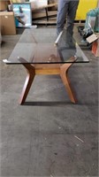 George Oliver Wood Coffee Table w/Glass Top $600