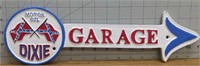 Cast iron Dixie Motor Oil garage arrow sign