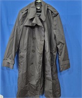 Raincoat Long w/ Removable Liner Black
