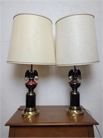 Pair of Eagle Lamps
