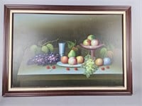 Framed Original Fruit Painting on Canvas