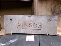 Antique fire display Pirsch Firetruck plaque