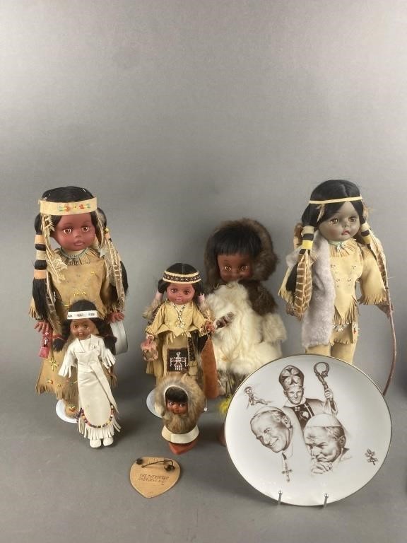 Vintage Native American Dolls & More