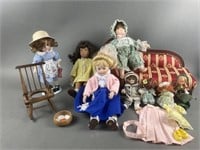 Vintage Porcelain Dolls & More