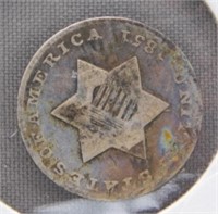1851 3 Cent Silver.