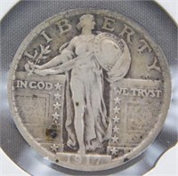 1917 Standing Liberty Silver Quarter.