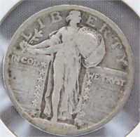 1918-D Standing Liberty Silver Quarter.