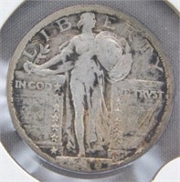 1918-S Standing Liberty Silver Quarter.