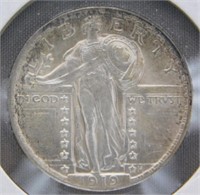 1919 Standing Liberty Silver Quarter.