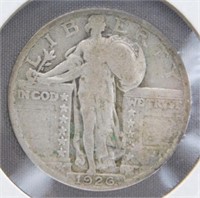1926 Standing Liberty Silver Quarter.