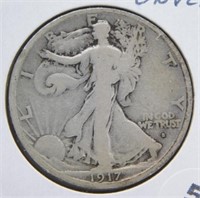1917-S Standing Liberty Half Dollar.