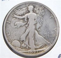 1921-D Standing Liberty Half Dollar.