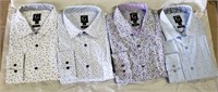 Lot of 4 Grafton Dress Shirts Size Large