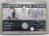1926 Standing Liberty Silver Quarter with Cert.