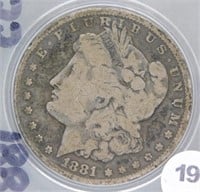 1881-CC Morgan Silver Dollar.