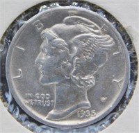 1935-D Mercury Head Silver Dime.