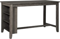 Dining Table with Storage, Dark Gray