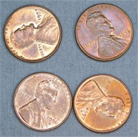 (4) 1956, 1957 P&D UNC Pennies.