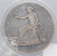 1876 Trade Dollar, 90% Silver, 10% Copper.